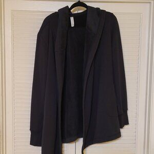 Ideology Woman Blk Long Sleeve Open Sweatshirt Hoodie Size XL.Same Day Shipping.